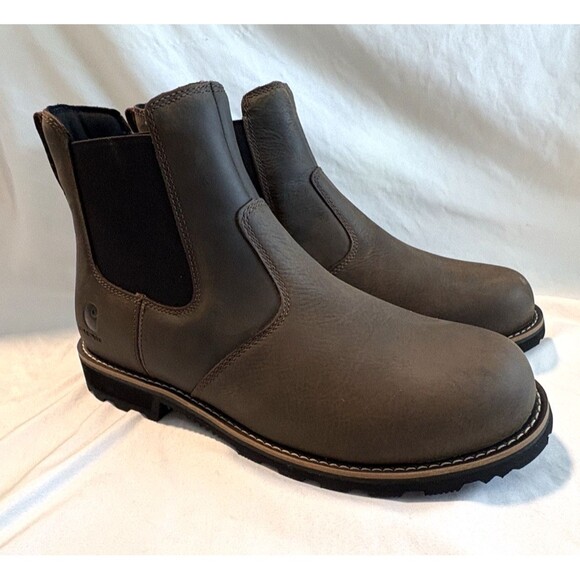 Men Carhartt Frontier Hard Toe Chelsea SR EH Work Boots Brown Sz 12 Water Resist main image 6
